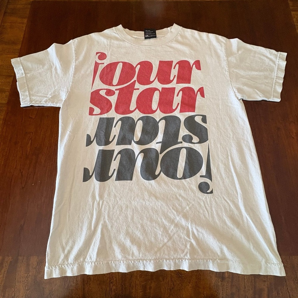 Fourstar‎ Clothing Company T-Shirt Medium Cream Logo Skate Streetwear Tee